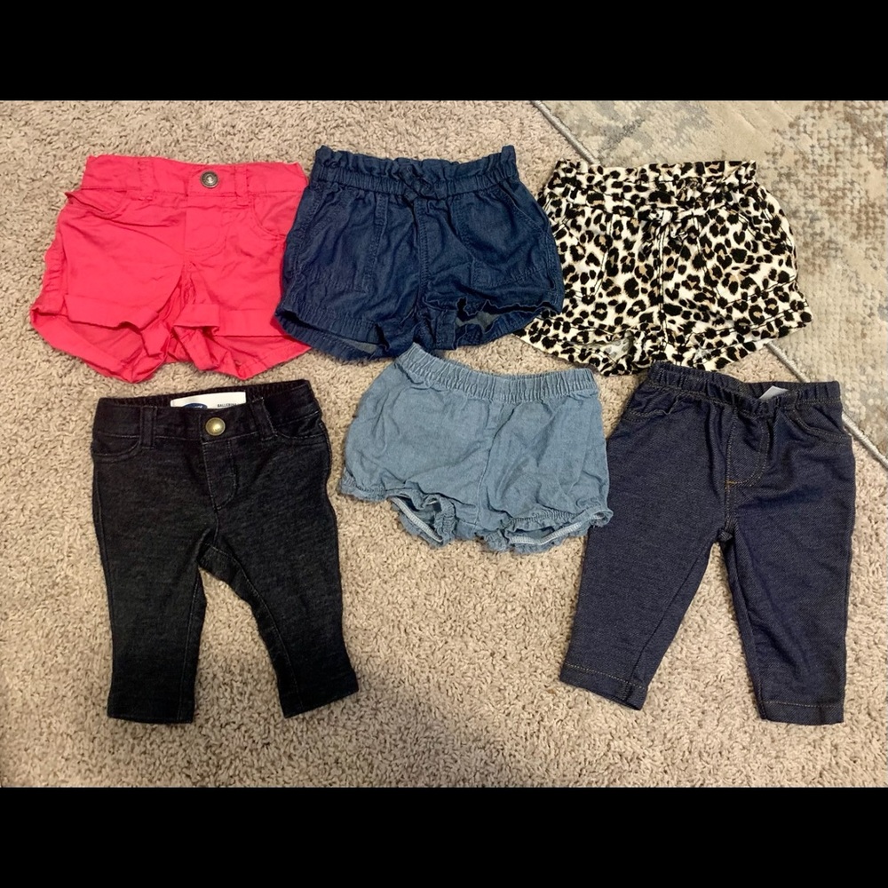 Bundle of 6 shorts, jeans and bloomer!